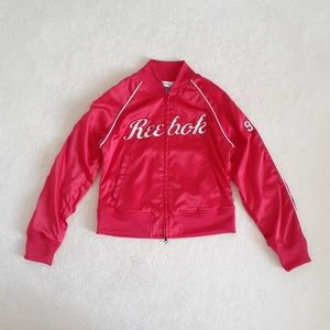 Reebok Classic Rare Vintage Red Bomber Jacket